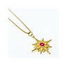 925 Sterling Silver Gold Plated Ruby 