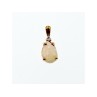 10K YELLOW GOLD OPAL & DIAMOND PENDANT