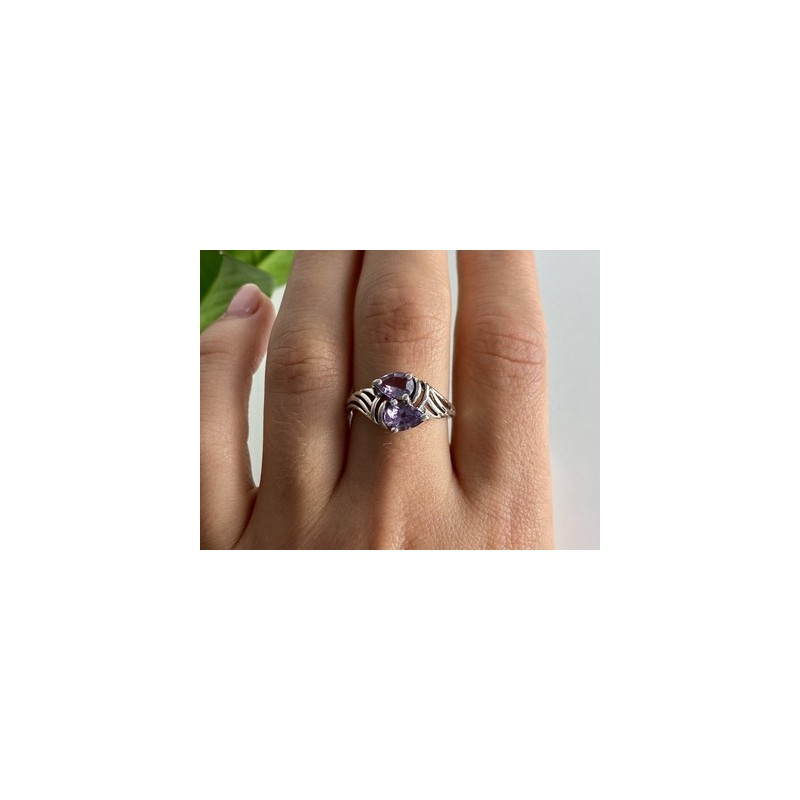 925 Sterling Silver Tanzanite Ring Size 10.25