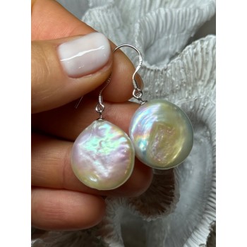 925 STERLING SILVER FRESH WATER PEARL EARRINGS LENGTH 1.8 Inch