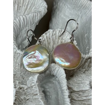 925 STERLING SILVER FRESH WATER PEARL EARRINGS LENGTH 1.8 Inch