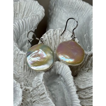 925 STERLING SILVER FRESH WATER PEARL EARRINGS LENGTH 1.8 Inch