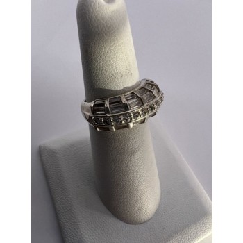 925 Sterling Silver & CZ Ring Size 5