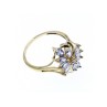 14K YELLOW GOLD TANZANITE & DIAMOND RING SIZE 10