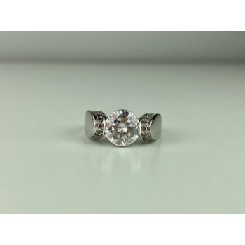 925 Sterling Silver CZ Ring Size 7