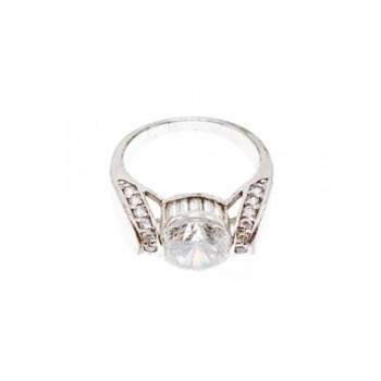 925 Sterling Silver CZ Ring Size 7