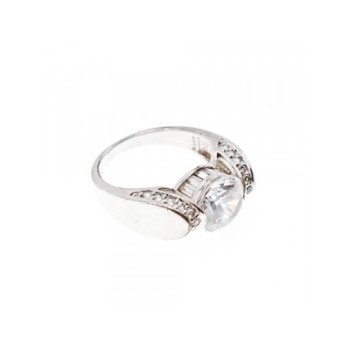 925 Sterling Silver CZ Ring Size 7