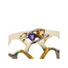 10K YELLOW / WHITE GOLD AMETHYST & HELIODOR RING SIZE 5.5