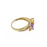 10K YELLOW / WHITE GOLD AMETHYST & HELIODOR RING SIZE 5.5