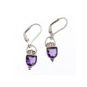 Vintage 925 Sterling Silver Tanzanite Earrings