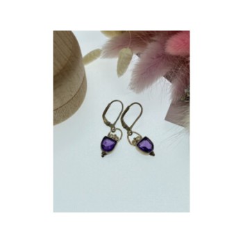 Vintage 925 Sterling Silver Tanzanite Earrings