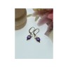 Vintage 925 Sterling Silver Tanzanite Earrings