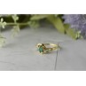 14K YELLOW GOLD EMERALD & DIAMONDS RING SIZE 8