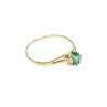 14K YELLOW GOLD EMERALD & DIAMONDS RING SIZE 8