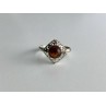 Vintage 925 Sterling Silver Amber Ring Size 5.5