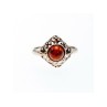 Vintage 925 Sterling Silver Amber Ring Size 5.5