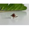 Vintage 925 Sterling Silver Amber Ring Size 5.5