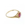 14K YELLOW GOLD RUBY & DIAMONDS RING SIZE 8