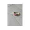 10K YELLOW GOLD PINK TOPAZ & DIAMONDS RING SIZE 6.5
