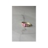 10K YELLOW GOLD PINK TOPAZ & DIAMONDS RING SIZE 6.5