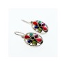 925 Sterling Silver Multicolor Agate Earrings