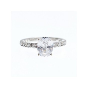 925 Sterling Silver CZ Ring Size 9.5