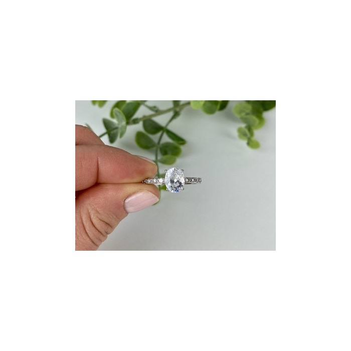 925 Sterling Silver CZ Ring Size 9.5