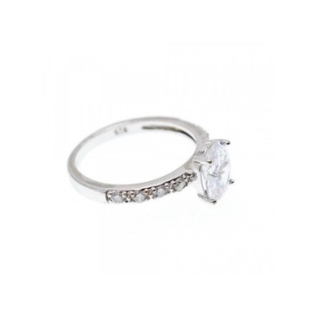925 Sterling Silver CZ Ring Size 9.5