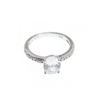 925 Sterling Silver CZ Ring Size 9.5