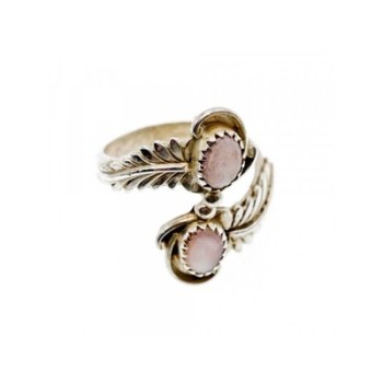 Vintage 925 Sterling Silver Mother Of Pearl Ring Size 8