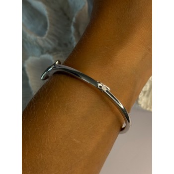 925 Sterling Silver NDI Diamond Heart Bracelet