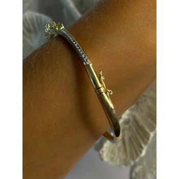 925 Sterling Silver Gold Plated Topaz Citrine Peridot Bracelet