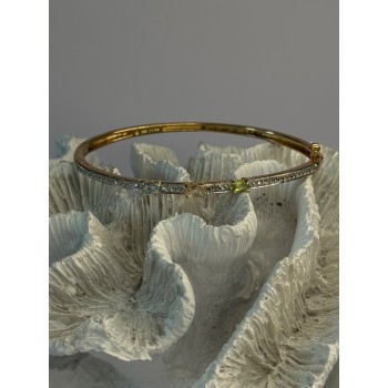 925 Sterling Silver Gold Plated Topaz Citrine Peridot Bracelet