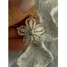 925 Sterling Silver Flower Pendant Length 1.50 inch