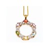 925 STERLING SILVER GOLD PLATED MULTI GEMSTONES 