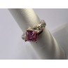 925 Sterling Silver & Pink CZ Ring Size 5.5