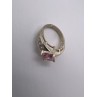 925 Sterling Silver & Pink CZ Ring Size 5.5