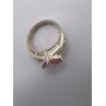 925 Sterling Silver & Pink CZ Ring Size 5.5