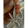 925 Sterling Silver Leaf Pendant Length 2.40 inch