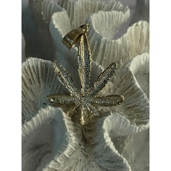 925 Sterling Silver Leaf Pendant Length 2.40 inch