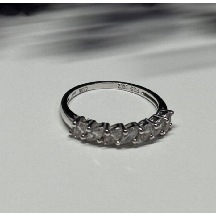 925 Sterling Silver CZ Ring Size 8.5
