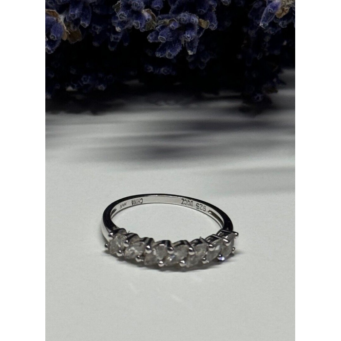 925 Sterling Silver CZ Ring Size 8.5