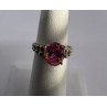 925 Sterling Silver & Pink CZ Ring Beauty Size 4.5