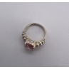 925 Sterling Silver & Pink CZ Ring Beauty Size 4.5