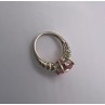 925 Sterling Silver & Pink CZ Ring Beauty Size 4.5