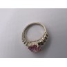 925 Sterling Silver & Pink CZ Ring Beauty Size 4.5
