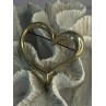 925 Sterling Silver Heart Brooch Length 1.90 inch