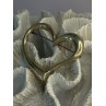 925 Sterling Silver Heart Brooch Length 1.90 inch