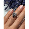 925 Sterling Silver Sapphire & Beryl Ring Size 4.5