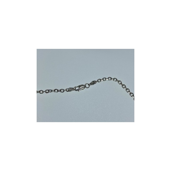 925 Sterling Silver Chain Necklace Italy 18.1 In